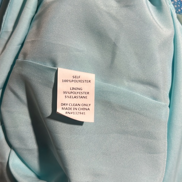 🔥🔥🔥NEW Amanda Uprichard Turquoise Rosalinda Off The Shoulder Dress - Picture 8 of 8